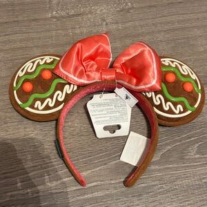 Disney Gingerbread Ears with Red Bow